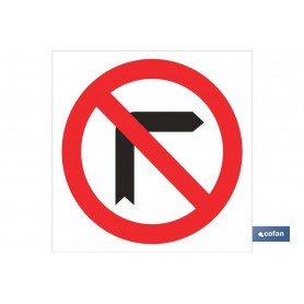 ▷ Cartel Prohibido girar derecha | Ferreidea