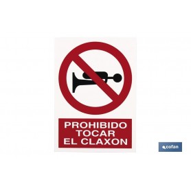 ▷ Cartel Prohibido Claxon | Ferreidea