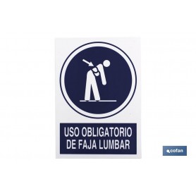 ▷ Cartel Obligatorio faja lumbar | Ferreidea