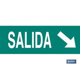 ▷ Cartel Señal "Salida" Diagonal Luminiscente | Ferreidea