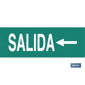 ▷ Cartel Señal "Salida" izquierda | Ferreidea