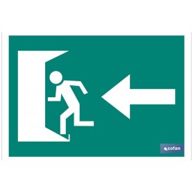 ▷ Cartel Salida emergencia puerta a la izquierda | Ferreidea