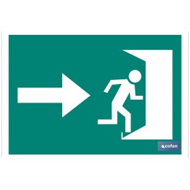 ▷ Cartel Salida emergencia puerta derecha Luminiscente | Ferreidea