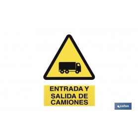 ▷ Cartel Entrada y salida de Camiones | Ferreidea
