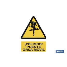 ▷ Cartel Peligro Puente grúa móvil | Ferreidea