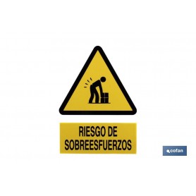 ▷ Cartel Riesgo de sobreesfuerzos | Ferreidea
