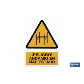 ▷ Cartel Andamio en mal estado | Ferreidea