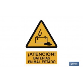 ▷ Cartel Baterías en mal estado | Ferreidea