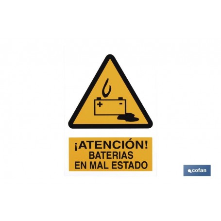 ▷ Cartel Baterías en mal estado | Ferreidea