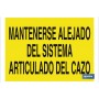 ▷ Cartel Mantenerse alejado del sistema articulado del cazo | Ferreidea
