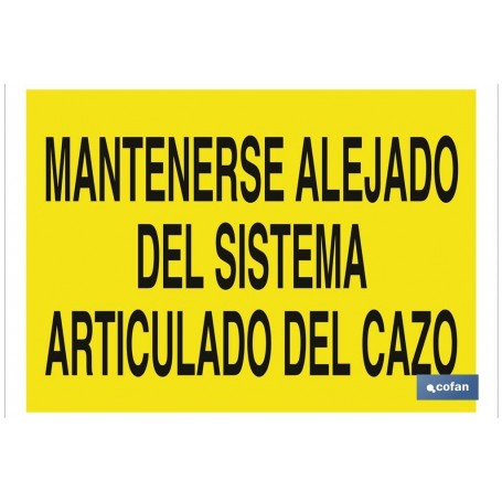 ▷ Cartel Mantenerse alejado del sistema articulado del cazo | Ferreidea