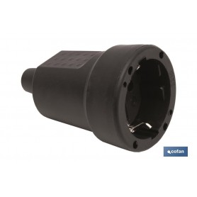 ▷ ENCHUFE AEREO GOMA NEGRA (16A-250V) | Ferreidea