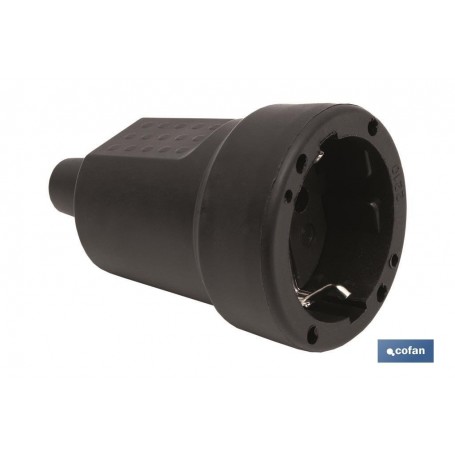 ▷ ENCHUFE AEREO GOMA NEGRA (16A-250V) | Ferreidea