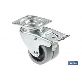▷ Rueda Doble Placa/Freno Ø50mm | Ferreidea