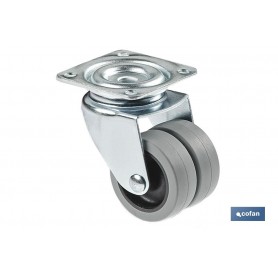 ▷ Rueda Doble con Placa Ø50mm | Ferreidea
