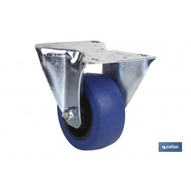 ▷ Rueda Goma "Azul" / Fija | Ferreidea
