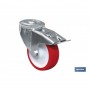 ▷ Ruedas Poliuretano Pasante/Freno | Ferreidea