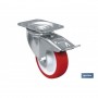 ▷ Ruedas Poliuretano Placa/Freno | Ferreidea
