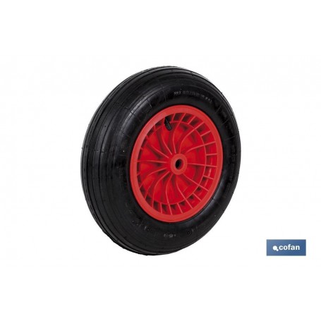 ▷ Rueda obra Con Rodamiento "Neumática" | Ferreidea