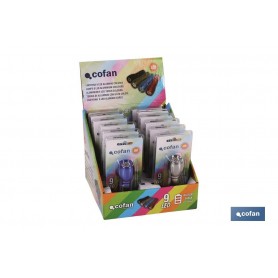▷ Expositor 12 uds Linterna 9 LED COLORES | Ferreidea