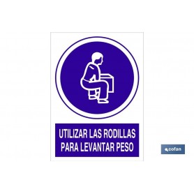 ▷ Señal Utilizar las rodillas para levantar peso | Ferreidea
