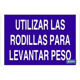 ▷ Cartel Utilizar las rodillas para levantar peso | Ferreidea