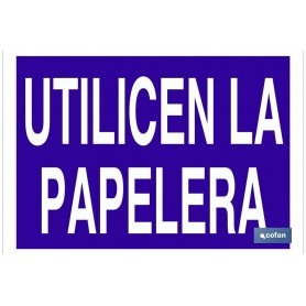 ▷ Cartel Utilicen la papelera | Ferreidea
