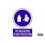 ▷ Cartel Uso obligatorio de  ropa protectora | Ferreidea