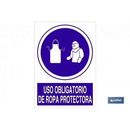 ▷ Cartel Uso obligatorio de  ropa protectora | Ferreidea