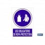 ▷ Cartel Uso obligatorio de  ropa protectora | Ferreidea