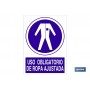 ▷ Señal Uso obligatorio de ropa ajustada | Ferreidea