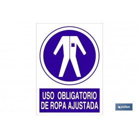 ▷ Señal Uso obligatorio de ropa ajustada | Ferreidea