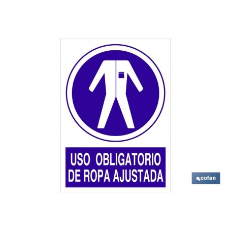 ▷ Señal Uso obligatorio de ropa ajustada | Ferreidea
