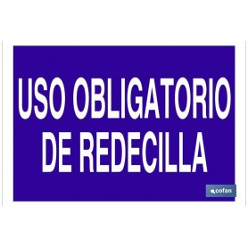 ▷ Cartel Uso obligatorio de redecilla | Ferreidea