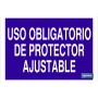 ▷ Cartel Uso obligatorio de protector ajustable | Ferreidea