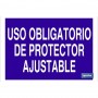 ▷ Cartel Uso obligatorio de protector ajustable | Ferreidea