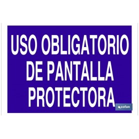 ▷ Cartel Uso obligatorio de pantalla protectora | Ferreidea