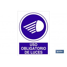 ▷ Cartel Uso obligatorio de luces | Ferreidea