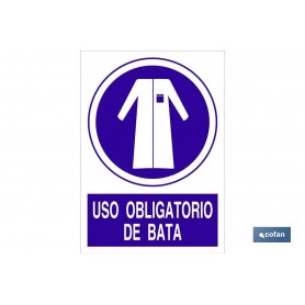 ▷ Cartel Uso obligatorio de la bata | Ferreidea