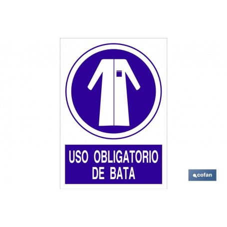 ▷ Cartel Uso obligatorio de la bata | Ferreidea