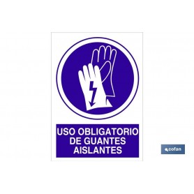 ▷ Señal Uso obligatorio de guantes aislantes | Ferreidea