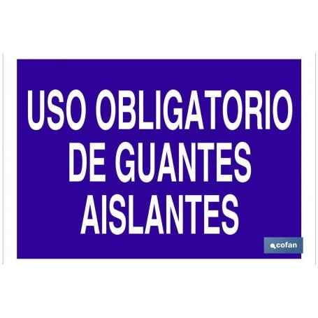 ▷ Cartel Uso obligatorio de guantes aislantes | Ferreidea