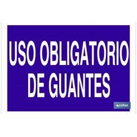 ▷ Cartel Uso obligatorio de guantes | Ferreidea