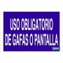 ▷ Cartel Uso obligatorio de gafas o pantalla | Ferreidea