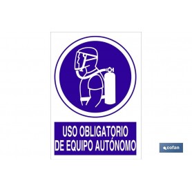 ▷ Señal Uso obligatorio de equipo autónomo | Ferreidea
