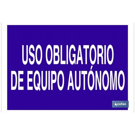 ▷ Cartel Uso obligatorio de equipo autónomo | Ferreidea