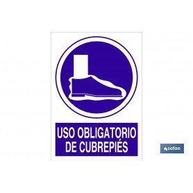 ▷ Señal Uso obligatorio de cubrepiés | Ferreidea