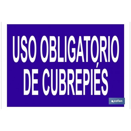 ▷ Cartel Uso obligatorio de cubrepiés | Ferreidea