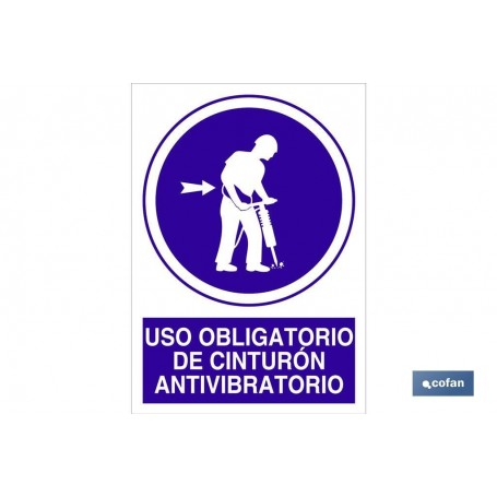 ▷ Señal Uso obligatorio de cinturón antivibratorio | Ferreidea