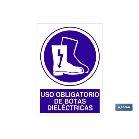 ▷ Señal Uso obligatorio de botas dieléctricas | Ferreidea